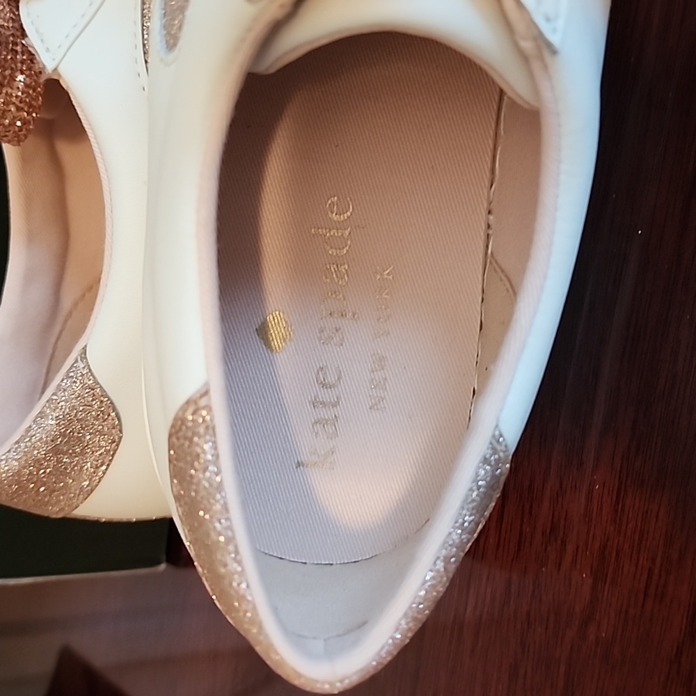NEW Kate Spade Glitz rose gold sneakers 10B - Picture 2 of 7